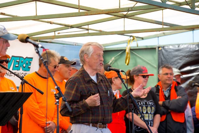 Bob Senz on stage at the 27th annual show